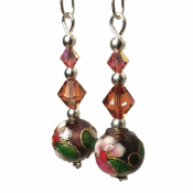 Boucles Cloisonnés Marrons