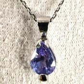 Pendentif Tanzanite Or Gris